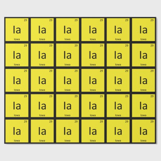 Ia -アイオワの州化学周期表の記号 ラッピングペーパー (フラット)