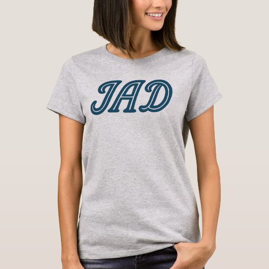 IADワシントンダレス空港コード – 航空ギフト Tシャツ (正面)