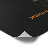 IAD – ワシントン・ダレス空港滑走路ダイアグラムアート ポスター (角)