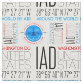 IAD、ワシントンDCはエアパターンで世界を旅行 ファブリック (クローズアップ)