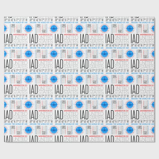 IAD、ワシントンDCはエアパターンで世界を旅行 ラッピングペーパー (フラット)
