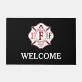IAFFマルチーズクロス形式 ドアマット (正面)