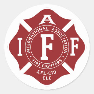 IAFFマルチーズラウンドステッカー ラウンドシール