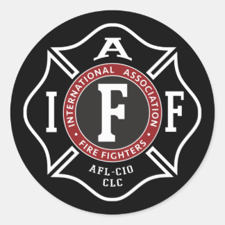 IAFFマルチーズラウンドステッカー ラウンドシール