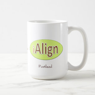 iAlign + あなたの都市 + あなたの名前 コーヒーマグカップ