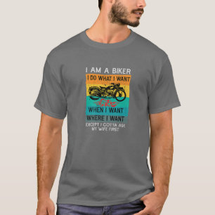 IAM Aバイクもしくは自転車に乗る人クおもしろいラブギアメンズモータ Tシャツ