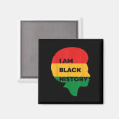 Iam Black History, Black History Month,プライド マグネット (正面/裏面)