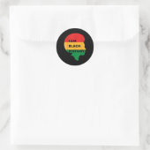 Iam Black History, Black History Month,プライド ラウンドシール (バッグ)