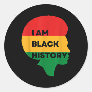 Iam Black History, Black History Month,プライド ラウンドシール