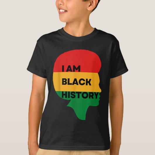 Iam Black History, Black History Month,プライド Tシャツ (正面)