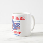 Iam here just for trump america コーヒーマグカップ (正面右)