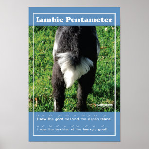Iambic Pentameter 13インチx 19インチクラスルームのポスター ポスター