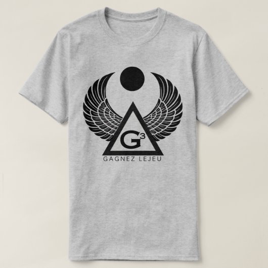 IAMG3症状衣服Tシャツ（黒のグレー） Tシャツ (デザイン正面)