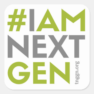 #IAMNEXTGEN 3"x3"正方形ステッカー スクエアシール