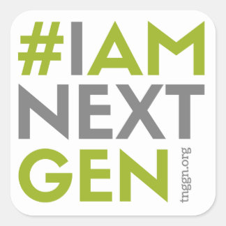 #IAMNEXTGEN 3"x3"正方形ステッカー スクエアシール