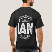 Ian名パーソナライズされた誕生日ギフト Tシャツ (裏面)