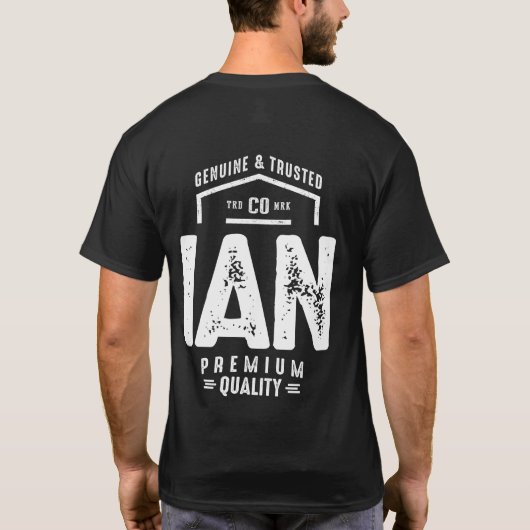 Ian名パーソナライズされた誕生日ギフト Tシャツ (裏面)