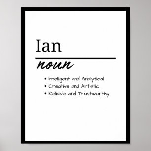 Ian、Boy個人用の名前定義 ポスター