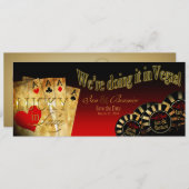 Ian & Las Vegas Deluxe Rot Schwarz Gold 招待状 (正面/裏面)