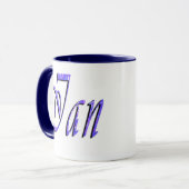 Ian、Name、Logo、Blue Ringer Combo Coffee Mug マグカップ (正面左)
