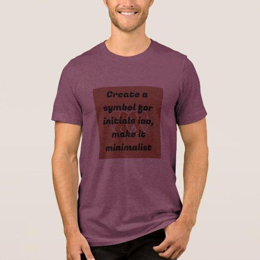 "IAOミニマリスト・モノグラム" トライブレンドTシャツ (正面)
