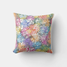 Ibadan Nigeria City Map クッション