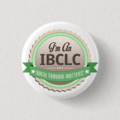IBCLCのバッジ 缶バッジ (正面)