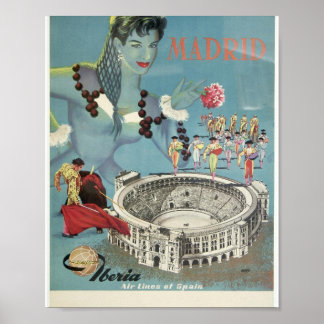Iberia Vintage "Madrid" ポスター