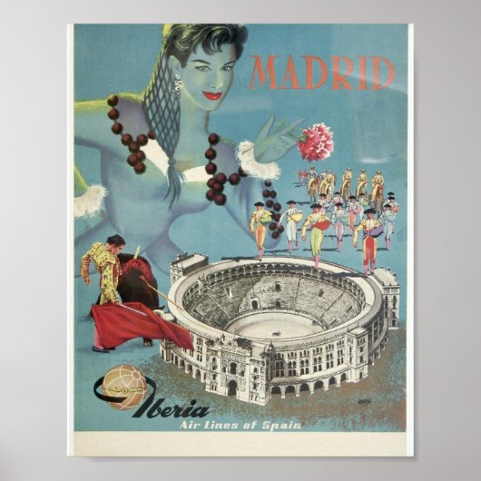 Iberia Vintage "Madrid" ポスター (正面)