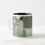 ibexの形のunguentの瓶のふた ツートーンマグカップ (正面左)