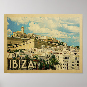 Ibizaのヴィンテージ旅行ポスター ポスター