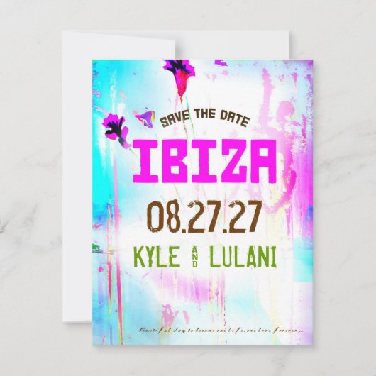 IBIZAの行先の保存日付 セーブザデート (正面)