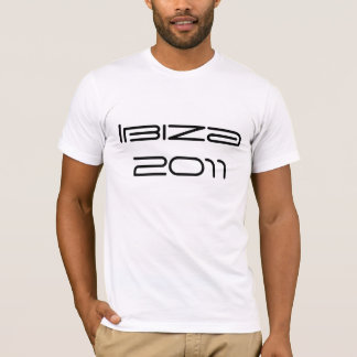 Ibizaの2011年のTシャツはあなた自身の名前および数を置きました Tシャツ
