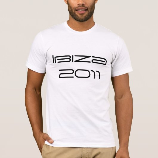 Ibizaの2011年のTシャツはあなた自身の名前および数を置きました Tシャツ (正面)