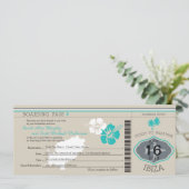 IBIZAへの結婚式の搭乗券 招待状 (スタンド正面)