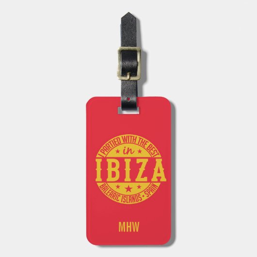 IBIZAスペインのカスタムな荷物のラベル ラゲッジタグ (正面縦)