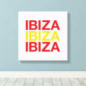 IBIZAスペインの国旗 キャンバスプリント (インサイチュ (ウッドフロア))