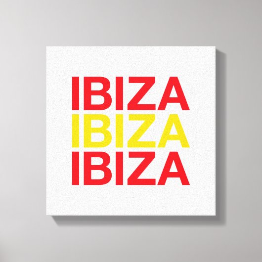 IBIZAスペインの国旗 キャンバスプリント (正面)