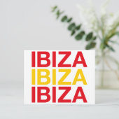 IBIZAスペインの国旗 ポストカード (スタンド正面)