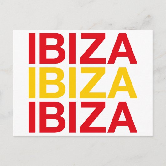IBIZAスペインの国旗 ポストカード (正面)