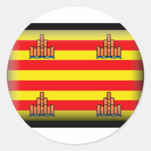 Ibizaスペインの旗 ラウンドシール