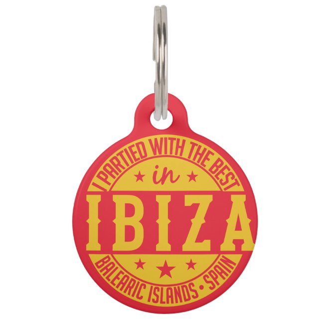 IBIZAスペインカスタムラベル ペット　ネームタグ (正面)