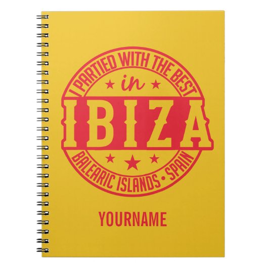 IBIZAスペインカスタム手帳 ノートブック (正面)