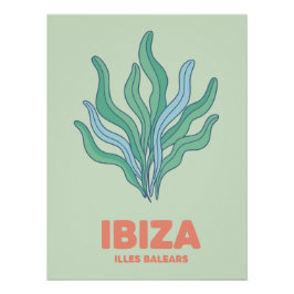 Ibiza Balearic Islands Pastel Minimalist Poster ポスター