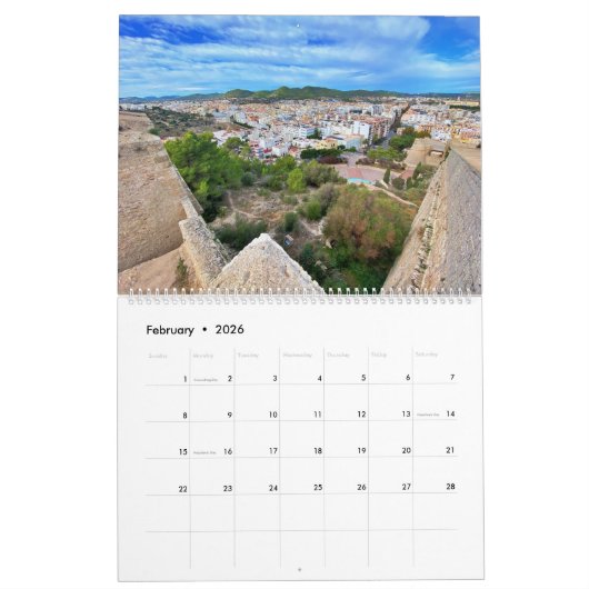 ibiza Calendar カレンダー (2月 2026)