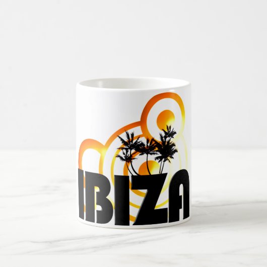 ibiza djの休日の日没のコップかマグ コーヒーマグカップ (中央)