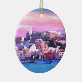 Ibiza Eivissa古い町および港の真珠 セラミックオーナメント (右)