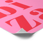 Ibiza España modern typography pink red  ポスター (角)