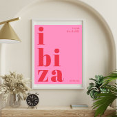 Ibiza España modern typography pink red  ポスター