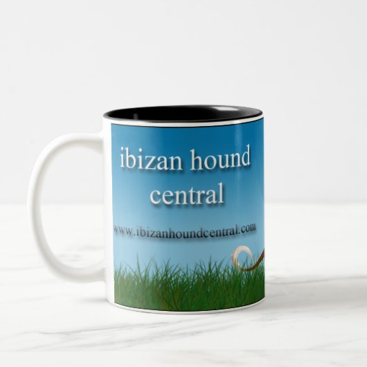 Ibizan猟犬の本部 ツートーンマグカップ (左)
